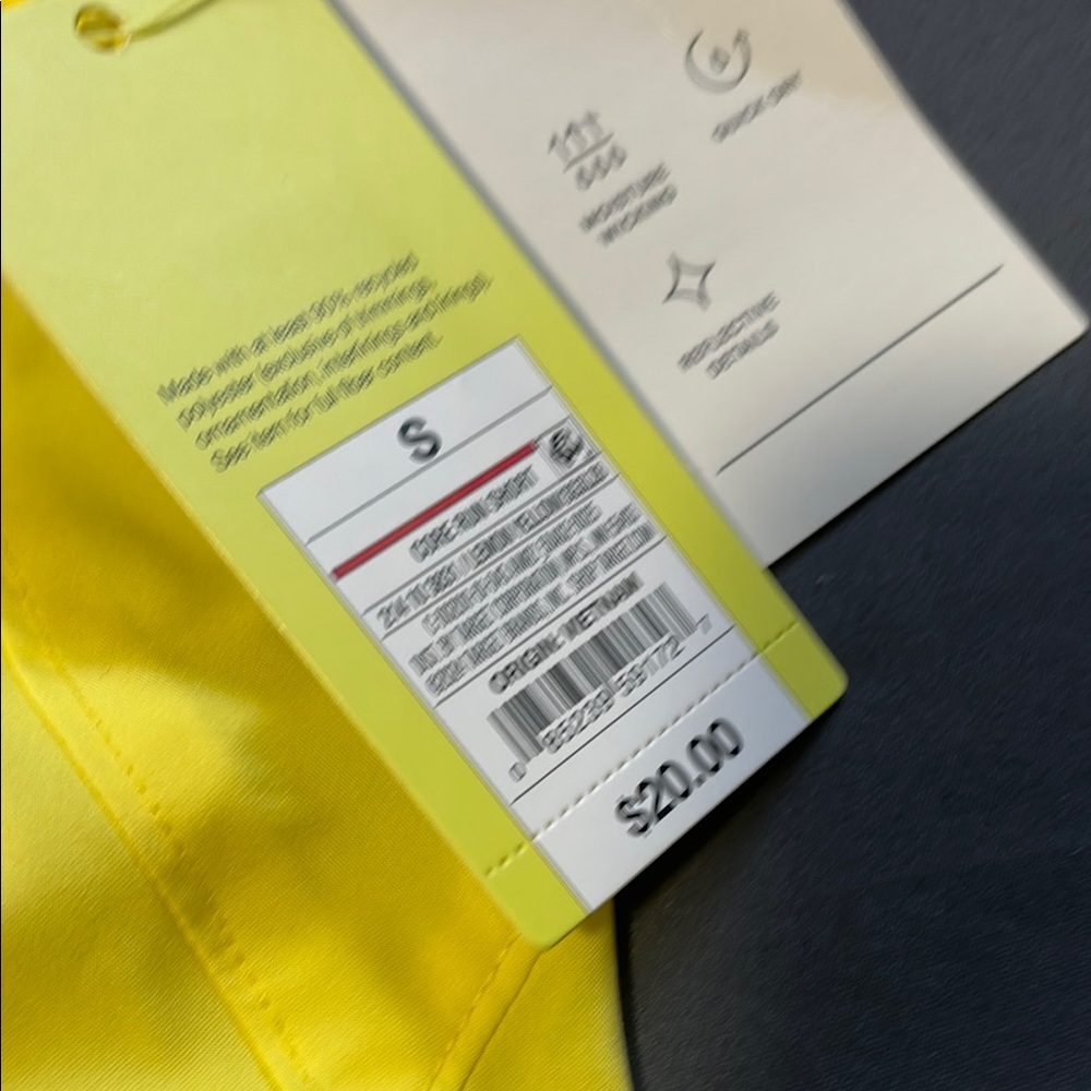 Yellow Women's Athletic Shorts - Picture 2 of 3